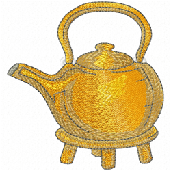 Teapots Embroidery Design 5 Teapots Embroidery Design 5